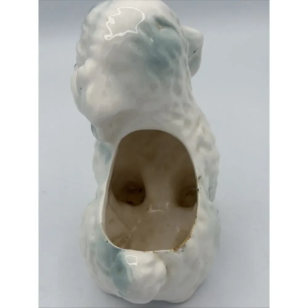 POODLE Dog Planter Vase Inarco Japan 7” MCM Vintage Puppy 50s 60s kitsch ceramic